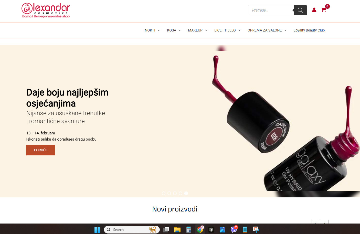 Alexandar Cosmetics screenshot projekta